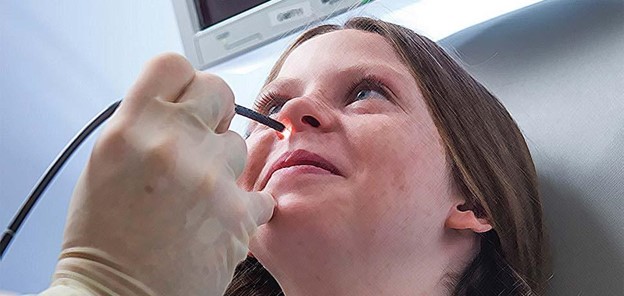 Nasal endoscopy (when needed)